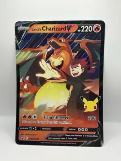 JUMBO Lance’s Charizard V Card SWSH133 Pokemon Celebrations - Image 1