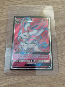Sylveon GX 140/145 - Full Art Ultra Rare SM - Guardians Rising Pokemon Card - Image 1