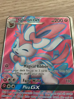 Sylveon GX 140/145 - Full Art Ultra Rare SM - Guardians Rising Pokemon Card - Image 5