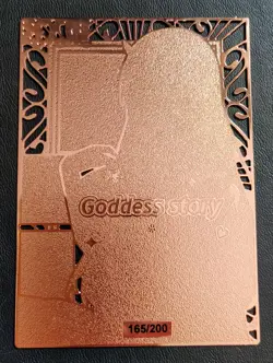 Goddess Story Zero Two Rose Gold Die Cut METAL Waifu Trading Card #165/200 - Image 2