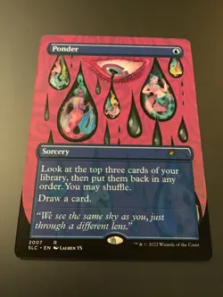 MTG Secret Lair #2002 Ponder Borderless NM - Image 1