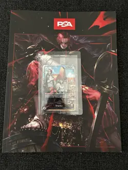 MINT SEALED One Piece SHANKS OP09-001 - Promo Card PSA July 2025 (with magazine) - Image 1