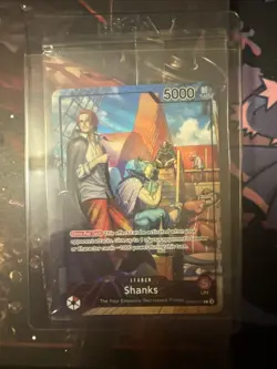 MINT SEALED One Piece SHANKS OP09-001 - Promo Card PSA July 2025 (with magazine) - Image 2