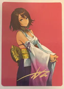 Mtg Final Fantasy Yuna, Hope Of Spira Gold Signature Stamped Art Series NM 48/53 - Image 1