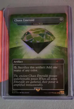Chaos Emerald (Lotus Petal) Green 7031 Secret Lair Drop Sonic Bonus MTG NM - Image 1