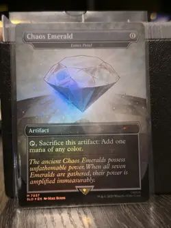 Chaos Emerald (Lotus Petal) Green 7031 Secret Lair Drop Sonic Bonus MTG NM - Image 1