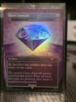 Chaos Emerald (Lotus Petal) Green 7031 Secret Lair Drop Sonic Bonus MTG NM - Image 2