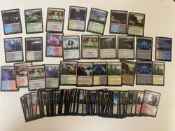 MTG RARE LAND LOT . 98 cards total. include ripple foils and dual lands. - Image 1