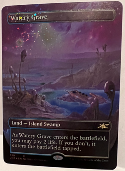 MTG Galaxy Foil Borderless Watery Grave NM- Unfinity - Image 1