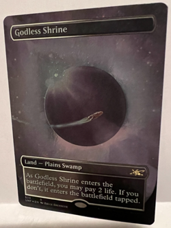 MTG Borderless Galaxy Foil Godless Shrine NM- Unfinity - Image 1