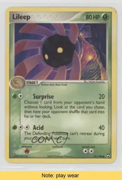 Lileep Pokemon EX Power Keepers #52 2007 READ 07u9 - Image 1