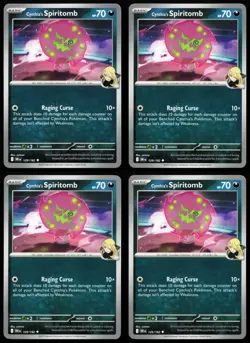 Cynthia's Spiritomb 129/182 Playset (x4 Cards) Destined Rivals NM Pokemon TCG - Image 1