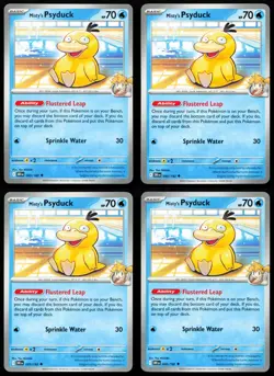 Misty's Psyduck 045/182 Playset (x4 Cards) Destined Rivals Near Mint Pokemon TCG - Image 1
