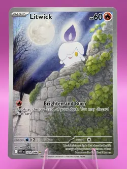 Litwick 101/086 Illustration Rare- Pokemon White Flare Holo SV ENGLISH - Image 1