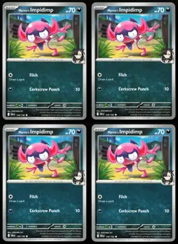 Marnie's Impidimp 134/182 Playset (x4 Cards) Destined Rivals NM Pokemon TCG - Image 1