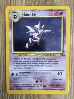 Haunter - 6/62 - Pokemon Fossil Unlimited Holo Rare Card WotC LP - Image 1