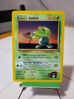 Erika's Oddish 78/132 - Gym Heroes - Pokemon Card NM Vintage WoTC - Image 1