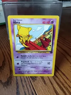 ABRA - 49/82 - Team Rocket - Pokemon Card - NM Vintage WoTC Wizards - Image 1