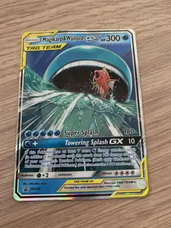 Pokemon TCG Magikarp Wailord GX SM166 Tag Team Sun Moon Promo Card - Image 2