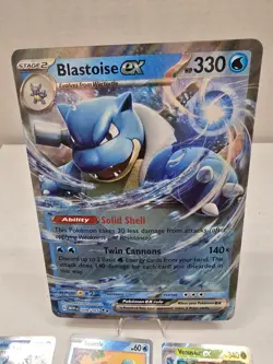 Pokemon 151 Blooming Waters Blastoise EX Oversize Promo Card Set Inc EX 009/165 - Image 2