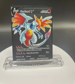 A Piece Of Charizard V Gold Metal Pokemon Card Collectible Gift Display - Image 1