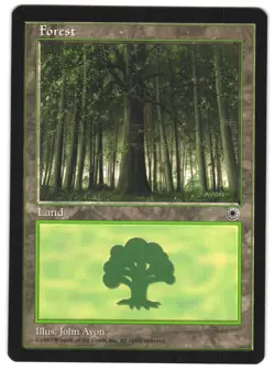 MTG Portal POR Forest #212 Vintage John Avon Artwork Large Center Unplayed - Image 1