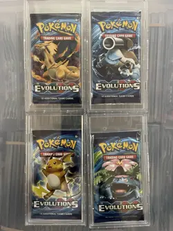 Pokemon TCG Factory Sealed Pack Set Complete Evolution Art (4 Items With Cases) - Image 1