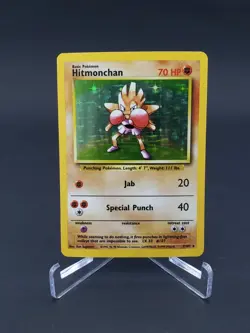 Hitmonchan Base Set 7/102 NM Mint Pokemon Holo Rare WOTC 1999 Vintage - Image 1