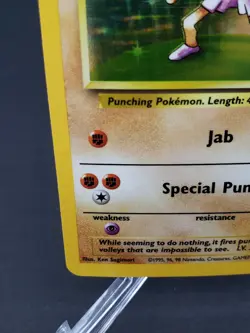 Hitmonchan Base Set 7/102 NM Mint Pokemon Holo Rare WOTC 1999 Vintage - Image 3