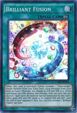 YUGIOH Brilliant Fusion Super rare 1st edition CORE-EN056 NM - Image 1