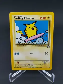 NM MINT Surfing Pikachu Black Star Promo 28 Pokemon Card WOTC Vintage - Image 1