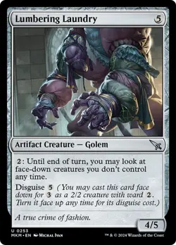 Lumbering Laundry 253 MKM Golem Disguise MTG Colorless 2024 Artifact Michal Ivan - Image 1