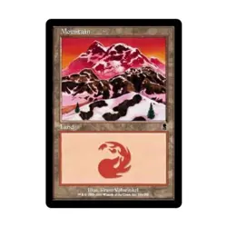 WOTC MtG Odyssey Mountain #344 (C) (Foil) EX - Image 1