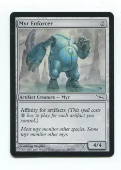 MTG Myr Enforcer Mirrodin MRD Common Affinity For Artifacts Creature Unplayed NM - Image 1