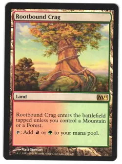 MTG Rootbound Crag Magic 2010 M10 Rare Dual Mana Land Unplayed NM - Image 1
