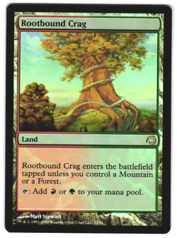 MTG Rootbound Crag FOIL Premium Deck Series Slivers H09 Rare Land Unplayed NM - Image 1