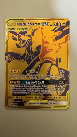 Pikachu & Zekrom GX Tag Team SM248 Promo Sun & Moon Pokemon TCG Clean NM - Image 1