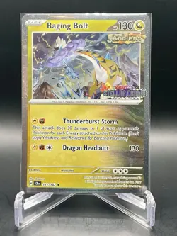 Raging Bolt 111/142 Stellar Crown Stamp Exclusive Best Buy Cosmo Holo Pokemon NM - Image 1