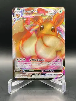 Eevee VMAX SWSH087 Shining Fates Black Star Promo Full Art Pokemon TCG NM/M - Image 1