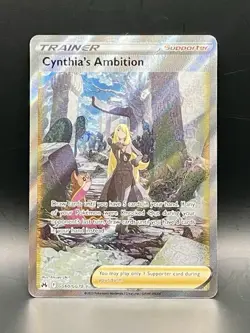 Cynthia's Ambition GG60/GG70 Crown Zenith Ultra Rare Full Art Pokemon TCG NM/M - Image 1
