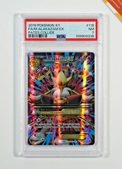 Pokemon PSA 7 M Alakazam Ex #118 Full Art Fates Collide 2016 English - Image 1