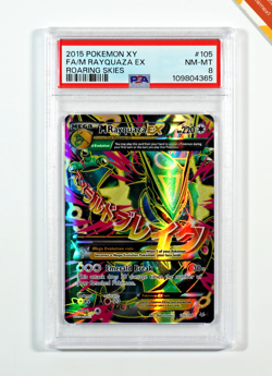 Pokemon PSA 8 M Rayquaza Ex #105 Full Art Roaring Skies 2015 English - Image 1