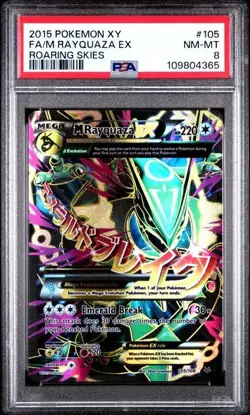 Pokemon PSA 8 M Rayquaza Ex #105 Full Art Roaring Skies 2015 English - Image 2