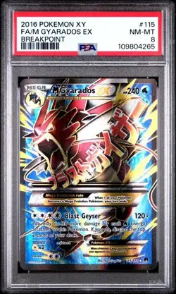 Pokemon PSA 8 M Gyarados Ex #115 Full Art Breakpoint 2016 English - Image 2