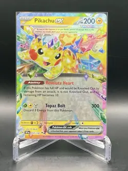 Pikachu ex 057/191 Surging Sparks (Rainbow) Double Rare Holo Pokemon TCG NM/M - Image 1