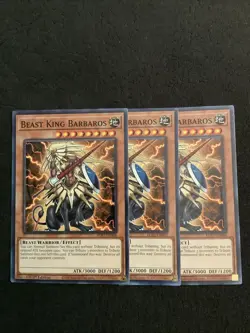 Yugioh 3x Beast King Barbaros EGS1-EN008 - Image 1