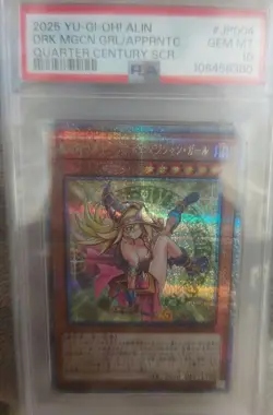 YuGiOh PSA10 Magician’s Disciple Dark Magician Girl 25th Secret Rare Card - Image 1