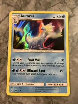 AURORUS REVERSE HOLO FORBIDDEN LIGHT 28/131 NM Pokemon Card TCG - Image 1