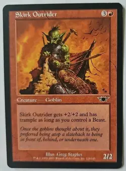 MTG Magic The Gathering Card Skirk Outrider Creature Goblin Red Legions - Image 1