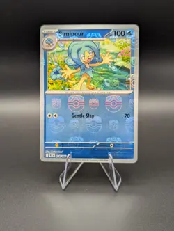 Pokemon TCG Simipour 018/086 Black Bolt Master Ball Reverse Holographic Card NM - Image 1